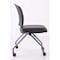 Officesource Perch Collection Armless Nesting Chair with Casters, Titanium Frame OSSN6952PBK - alternate 3